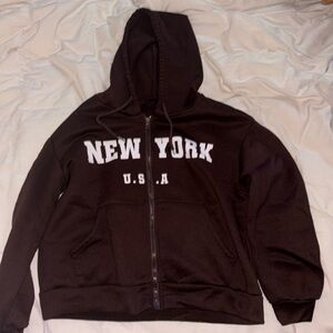 New York brown hoodie